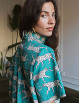 Robe verte & léopard James