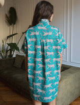 Robe verte & léopard James