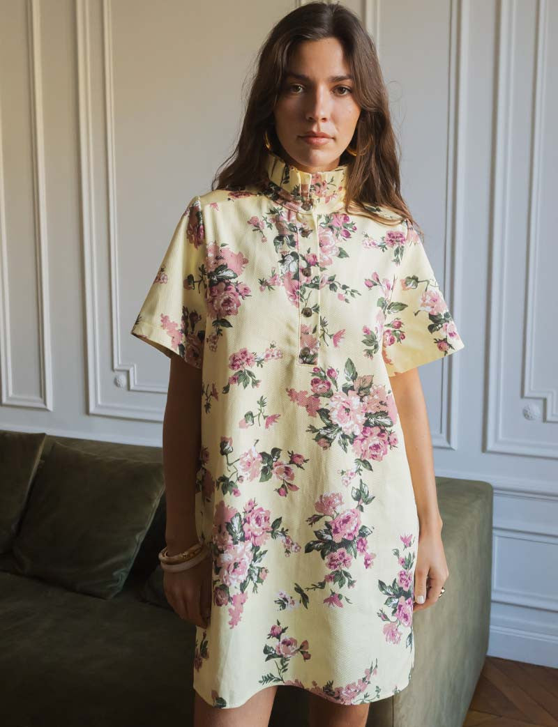 Robe jaune fleurie James