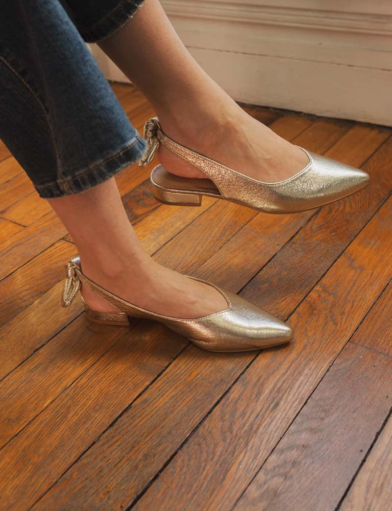 Ballerines dorées Nyx