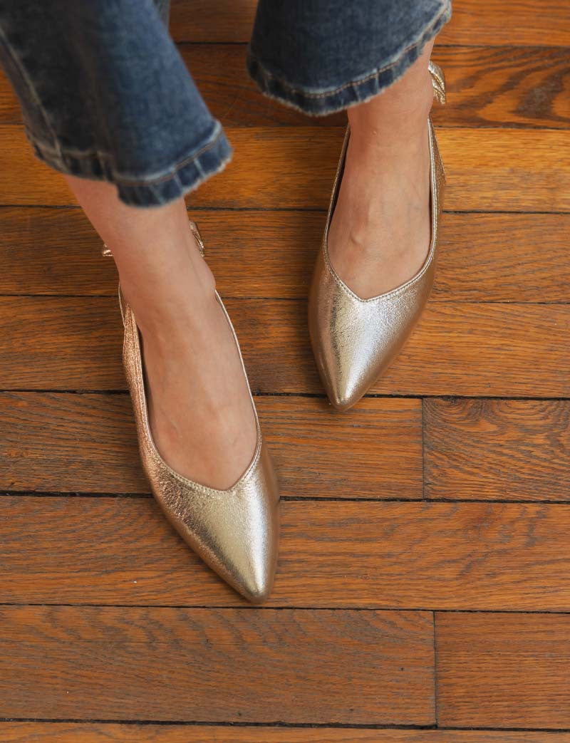 Ballerines dorées Nyx