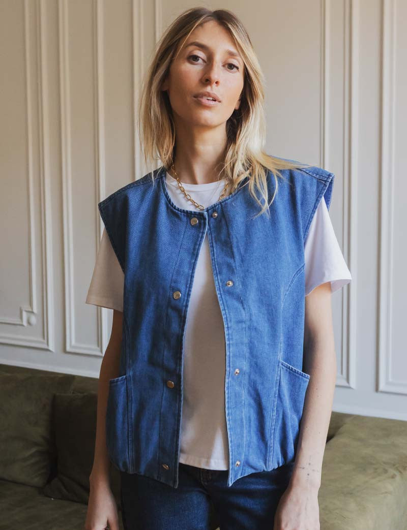 Gilet en jean Kalea