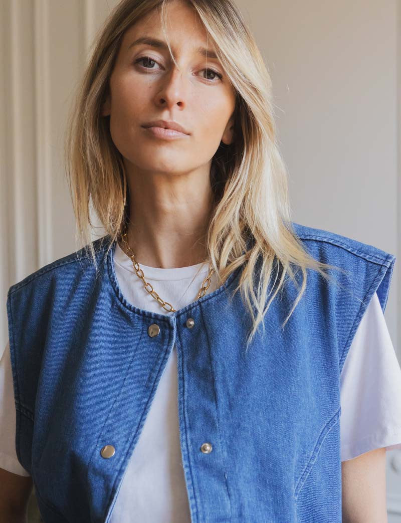Gilet en jean Kalea