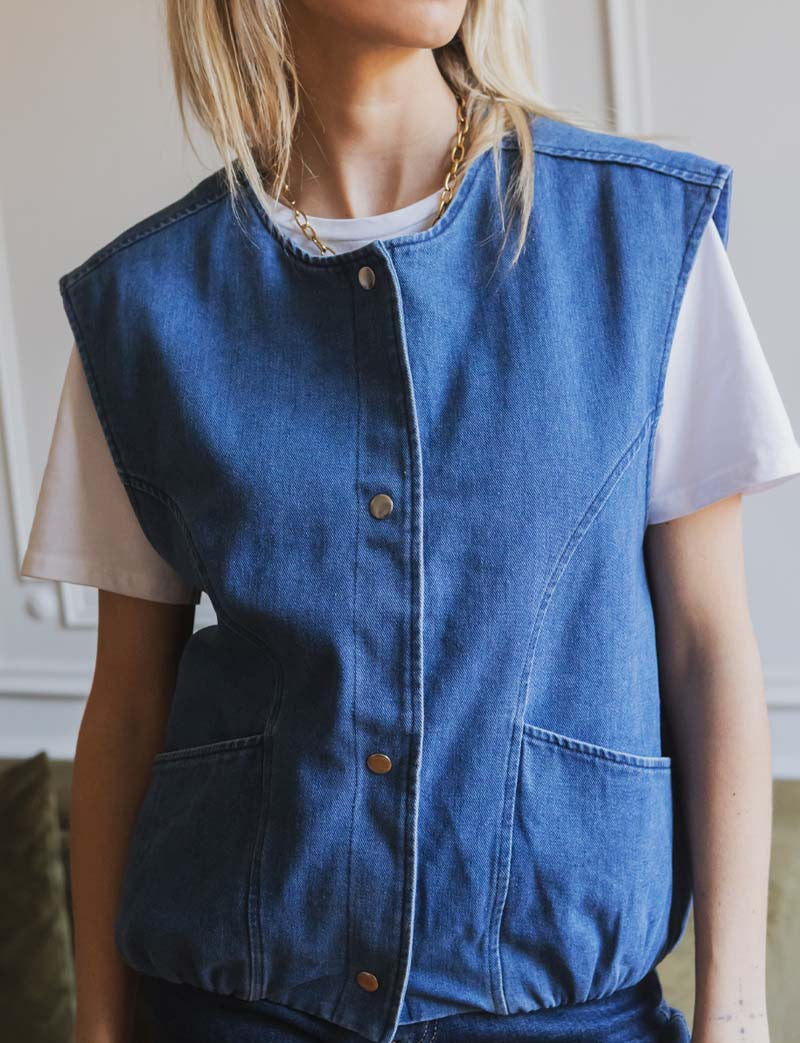 Gilet en jean Kalea