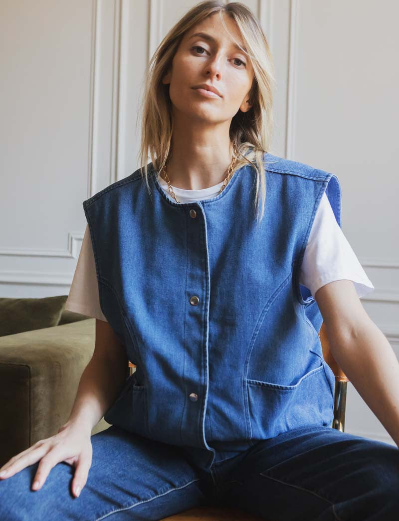 Gilet en jean Kalea