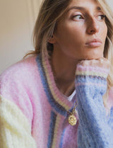 Gilet rose-bleu & jaune Adamy