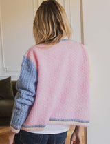 Gilet rose-bleu & jaune Adamy