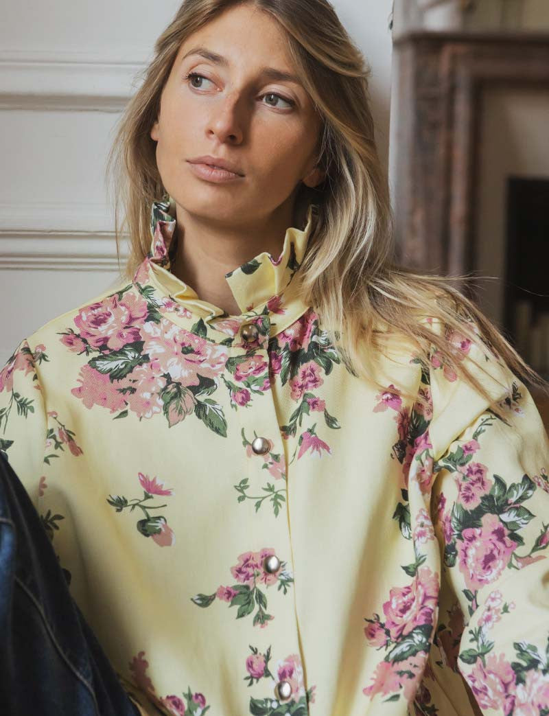 Veste jaune fleurie Denvy