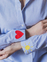 Chemise à rayures ciel Amor