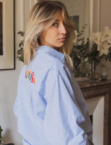 Chemise à rayures ciel Amor