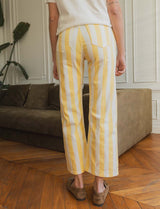 Jean à rayures jaune Evori