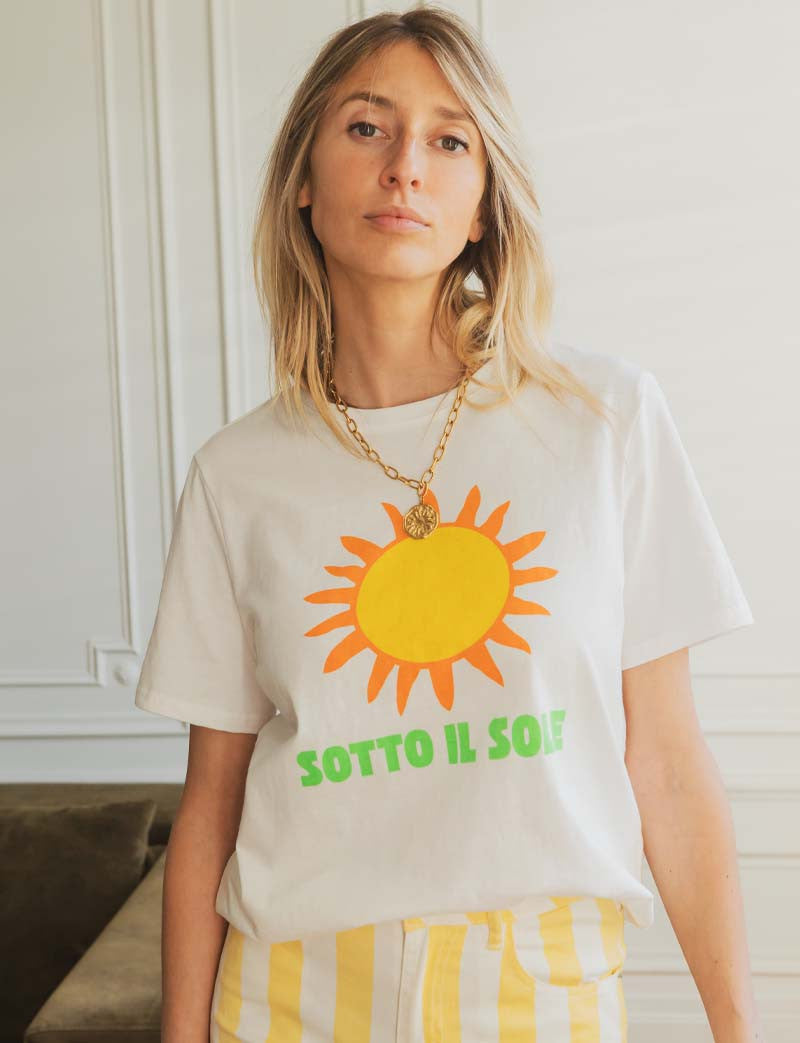 T-shirt blanc Sotto Il Sole