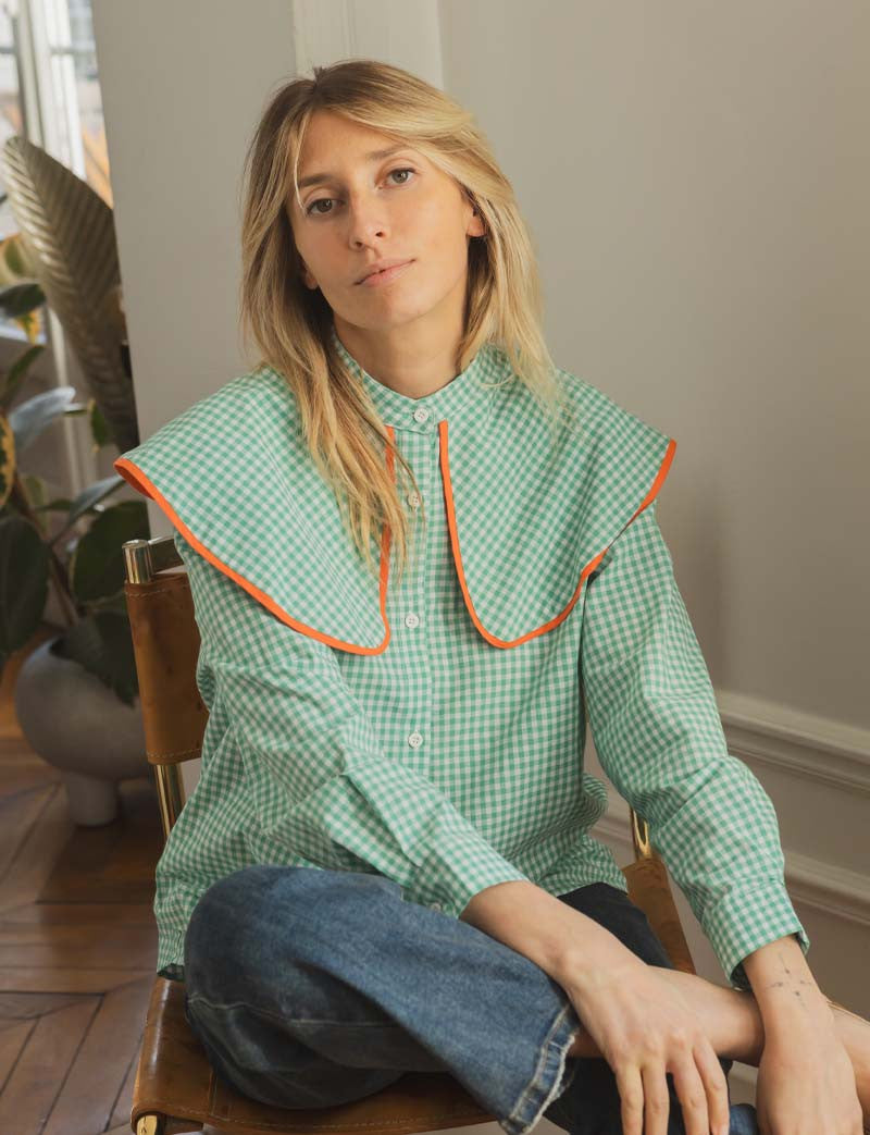 Chemise vichy verte Claudio