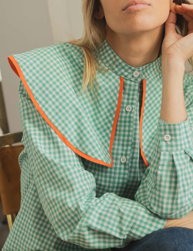 Chemise vichy verte Claudio