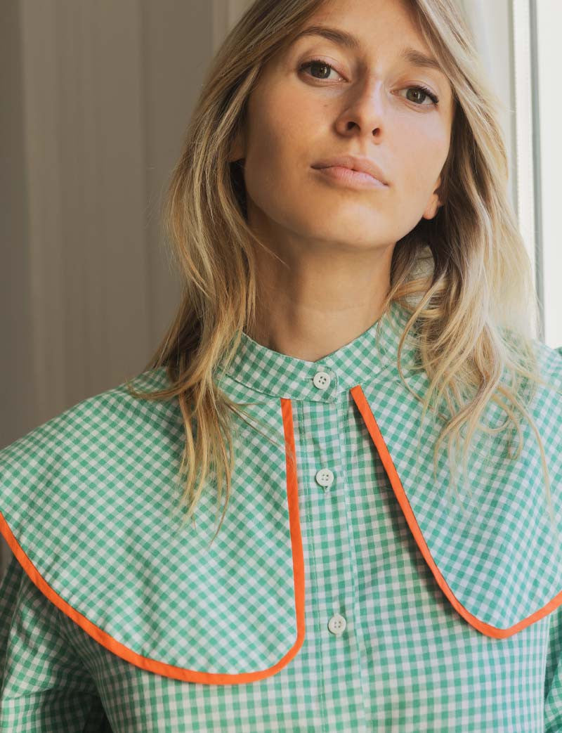 Chemise vichy verte Claudio