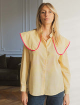 Chemise vichy jaune Claudio