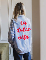 Chemise à rayures ciel La Dolce Vita