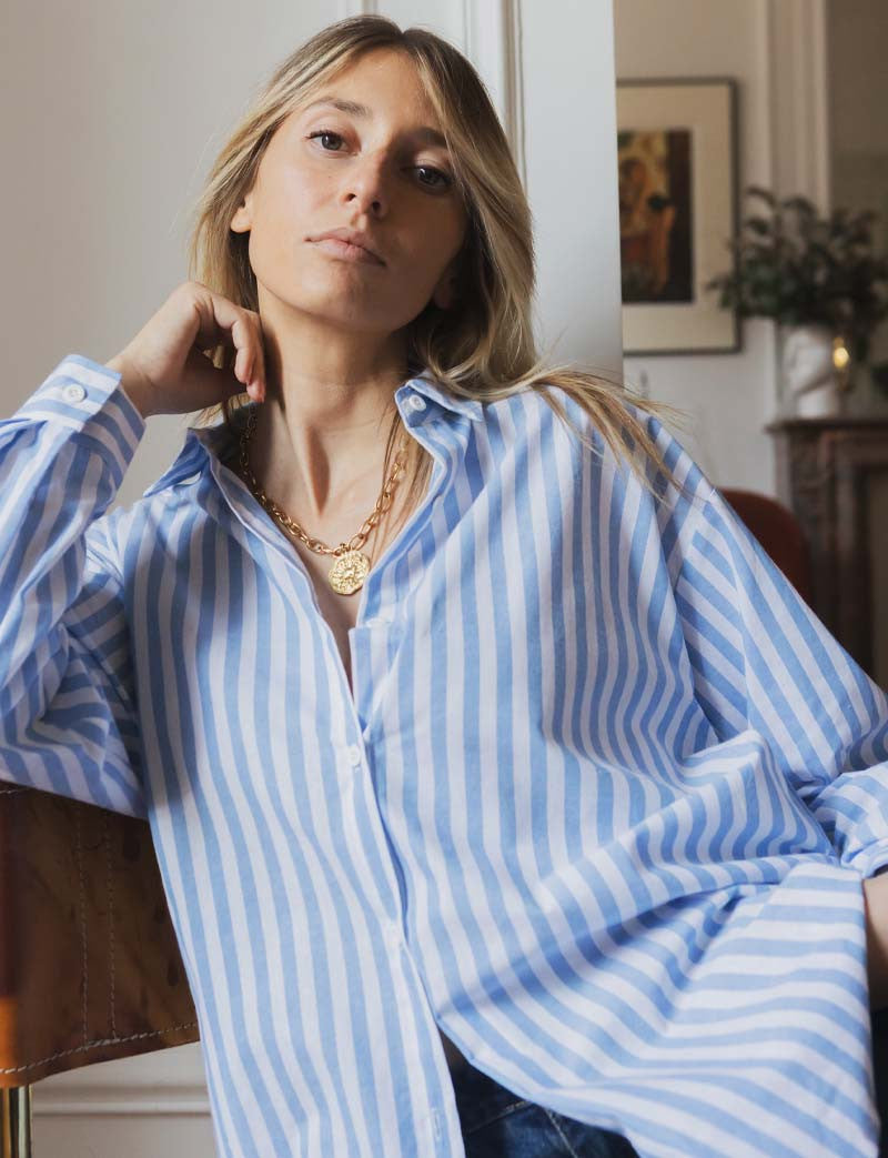 Chemise à rayures ciel La Dolce Vita