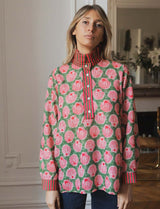 Chemise verte & rayures Coquillage