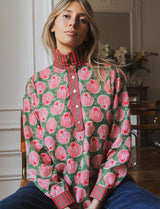 Chemise verte & rayures Coquillage