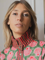 Chemise verte & rayures Coquillage