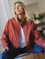 Veste à rayures terracotta Ophel