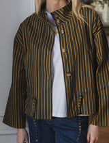 Veste à rayures olive Ophel