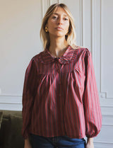 Chemise à rayures blush Himsa