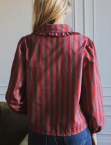 Chemise à rayures blush Himsa