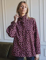 Veste à pois bordeaux & rose Denvy