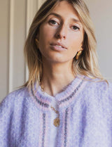 Gilet lilas & rose Aldin