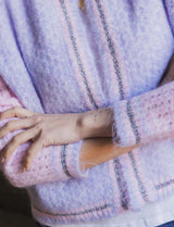 Gilet lilas & rose Aldin