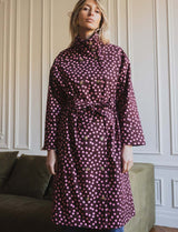 Trench à pois bordeaux & rose Floro