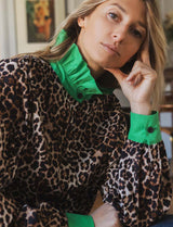 Chemise léopard & verte Gustava