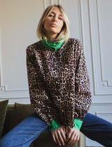 Chemise léopard & verte Gustava