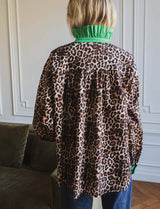Chemise léopard & verte Gustava