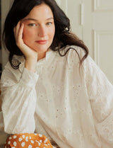 Chemise blanche en broderie Gustava