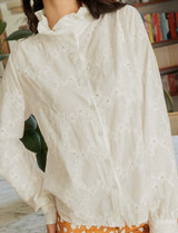 Chemise blanche en broderie Gustava