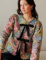 Veste en jacquard fleuri Gila