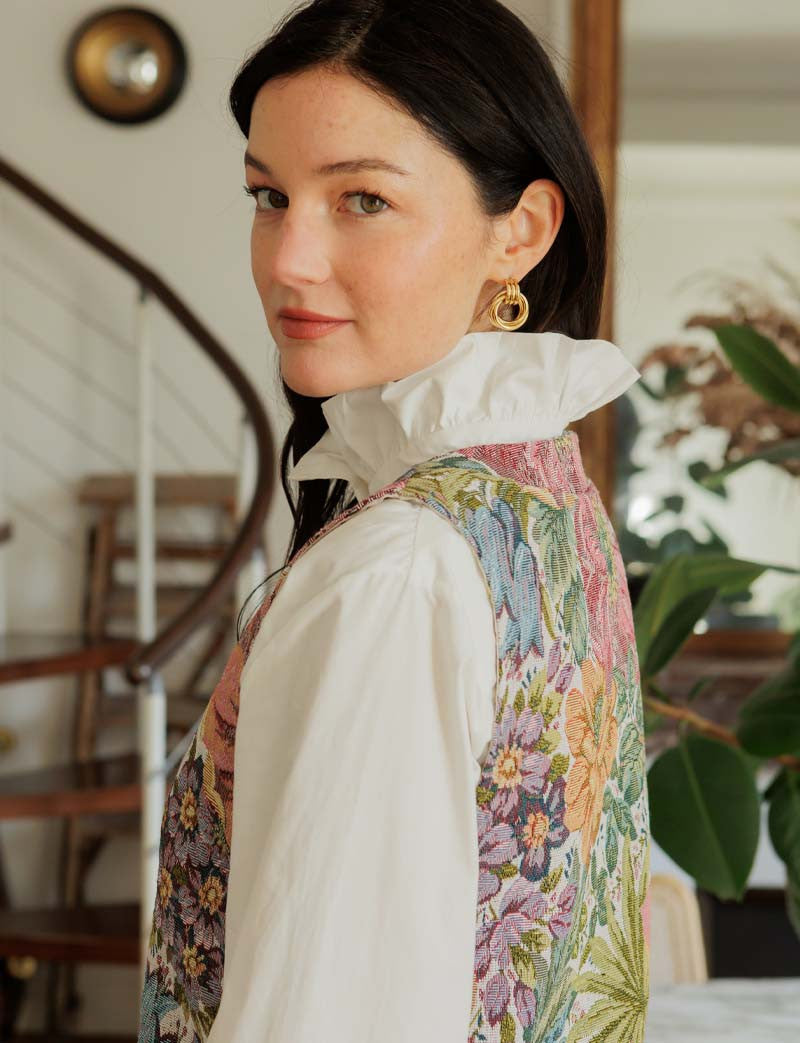 Robe en jacquard fleuri Constance