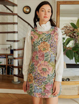 Robe en jacquard fleuri Constance