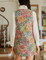 Robe en jacquard fleuri Constance