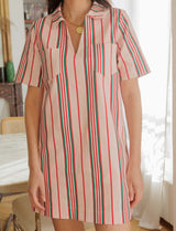 Robe rose à rayures Monett