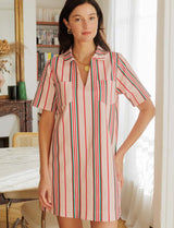 Robe rose à rayures Monett