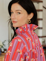 Chemise rayée & fleurie Gustava