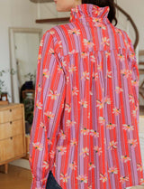 Chemise rayée & fleurie Gustava