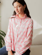 Chemise vichy rose Gustava