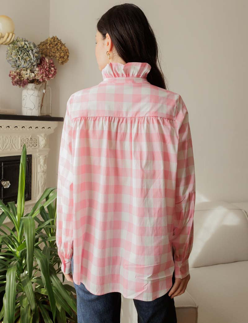 Chemise vichy rose Gustava