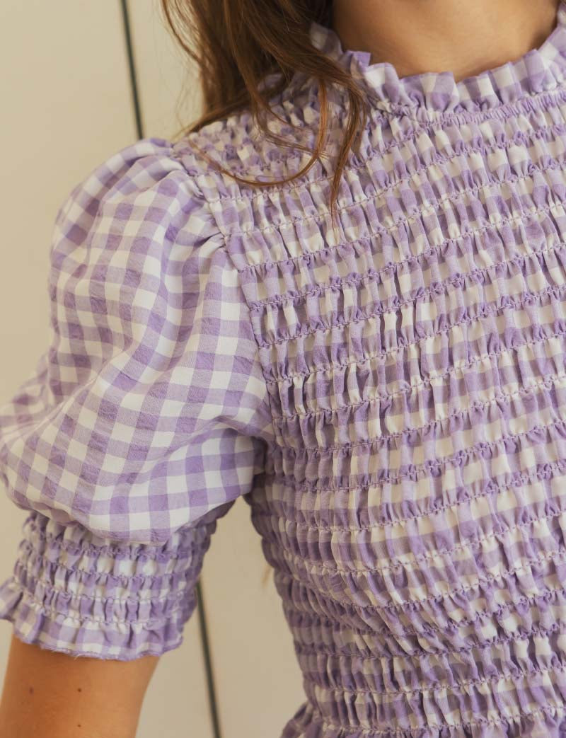 Lilac Vichy Top Paloma