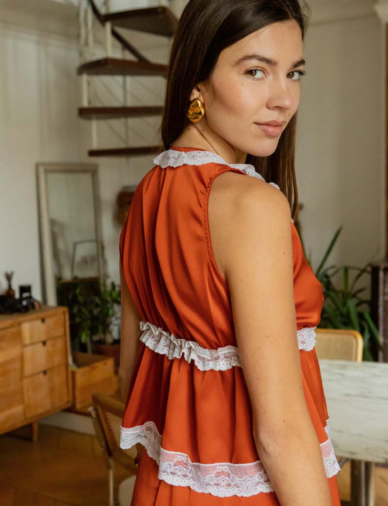 Top terracotta Kesia